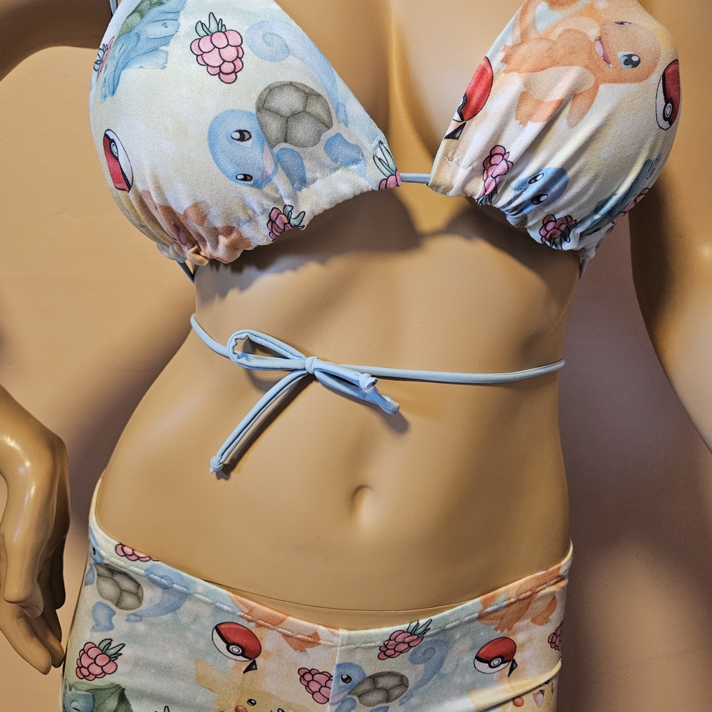 Pokemon Colorful Cartoon Print Bikini - Picture 3 of 9